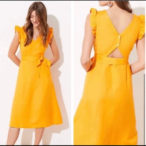 open lace back dress Ann Taylor Loft Red and Orange Dress Size M SKU 000233-8 – Designers On A  Dime